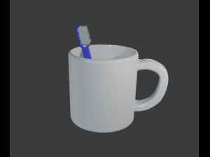 cup toothbrush 3D 프린트 모델