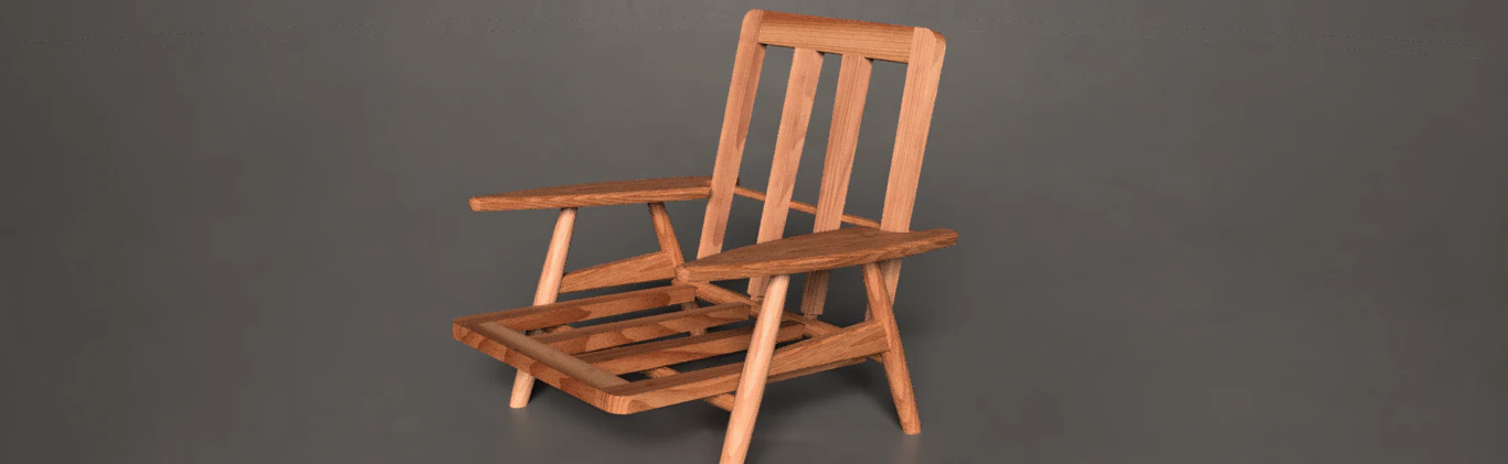 cigar chair 3D Model .c4d .max .obj .3ds .fbx .stl .blend 