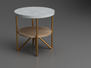 elegant side table 3D मॉडल