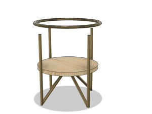 elegant side table 3D मॉडल