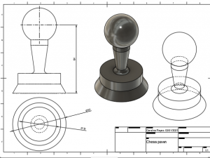 chess pawn 3Dプリントモデル