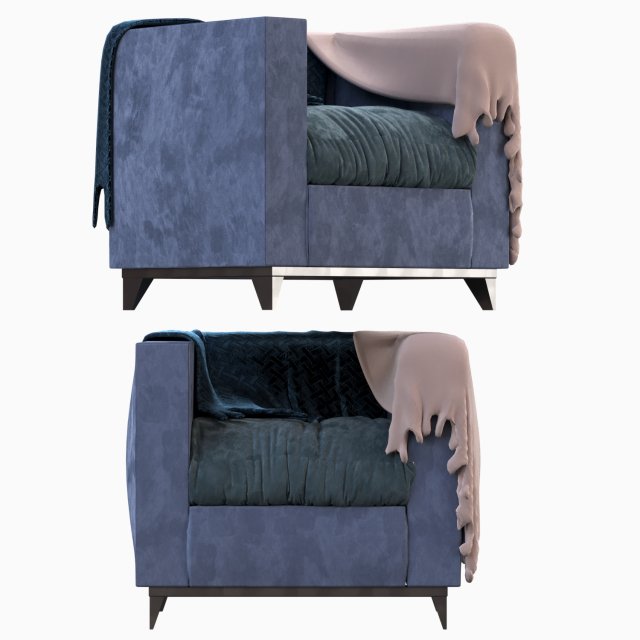 armchair 3D Model .c4d .max .obj .3ds .fbx .stl .blend 