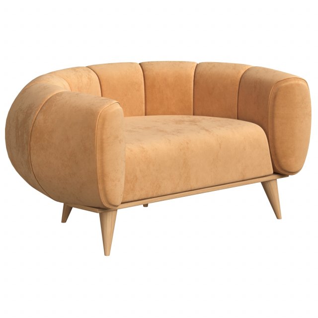 yellowarmchair 3D Модель .c4d .max .obj .3ds .fbx .stl .blend 