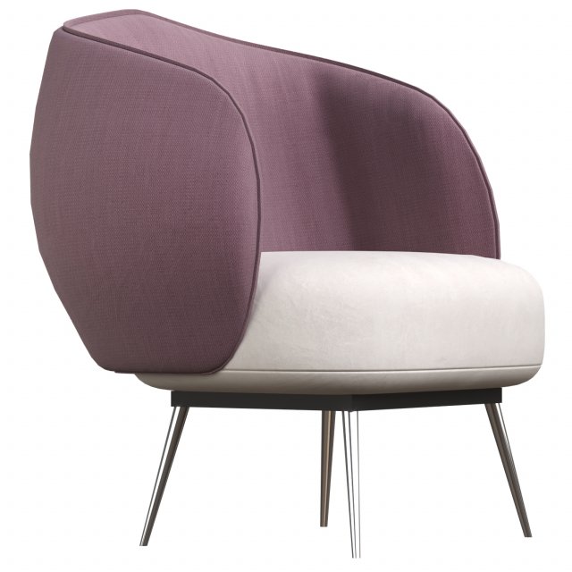 armchairmeridiani scott Model 3D .c4d .max .obj .3ds .fbx .stl .blend