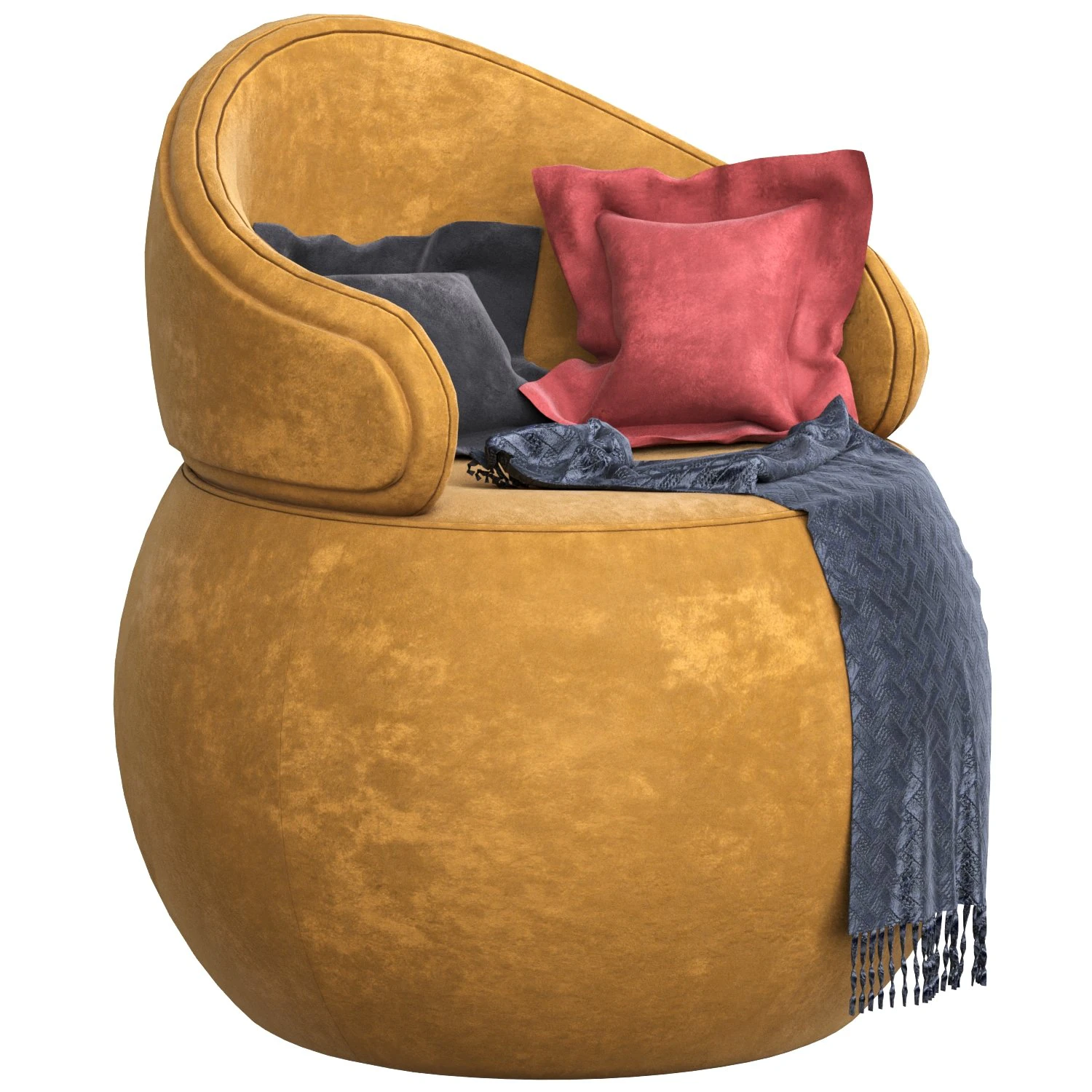 pouf 3D Model .c4d .max .obj .3ds .fbx .stl .blend