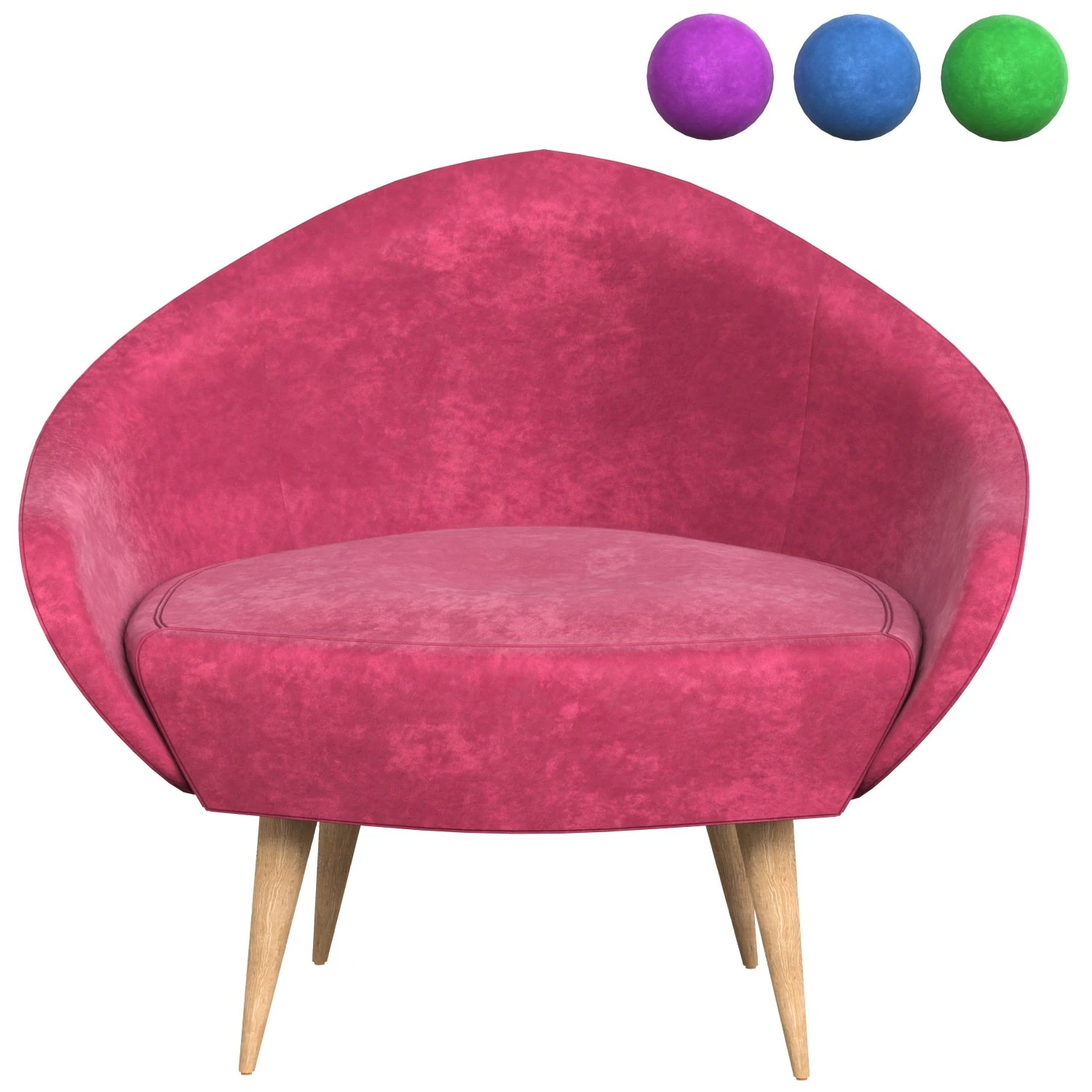 armchair 3D Model .c4d .max .obj .3ds .fbx .stl .blend 