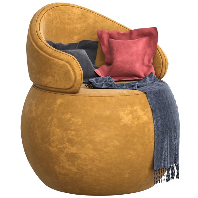 pouf Modèle 3D .c4d .max .obj .3ds .fbx .stl .blend 