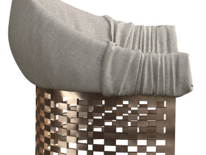 cloth armchair Model 3D