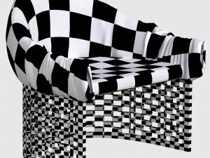 cloth armchair Model 3D