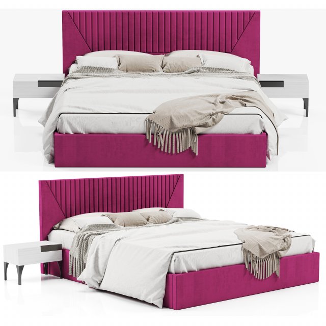 Greta bed 3D Модель .c4d .max .obj .3ds .fbx .stl .blend 