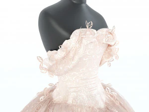 Wedding dress 3D Model