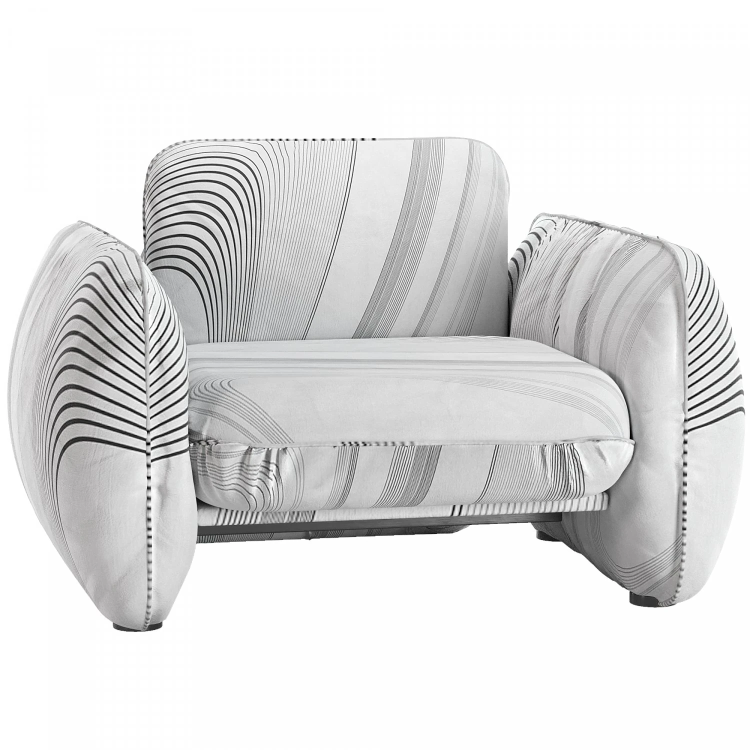 Baxter armchair 3D Model .c4d .max .obj .3ds .fbx .stl .blend 