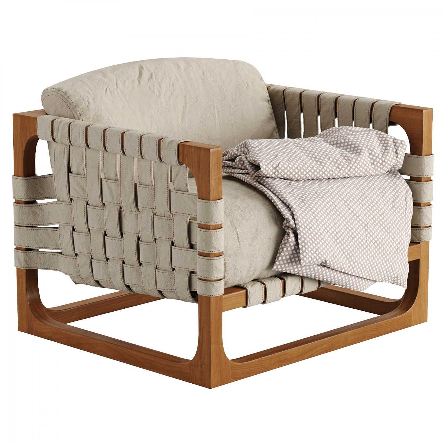 Bungalow Armchair 3D Model .c4d .max .obj .3ds .fbx .stl .blend 