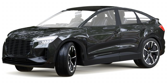 Audi Q4Sportbacketron 3D 모델 .c4d .max .obj .3ds .fbx .stl .blend 
