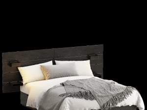 노르들리 침대 3D 모델