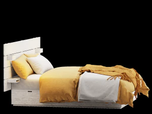 노르들리 침대 3D 모델