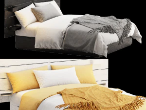 노르들리 침대 3D 모델