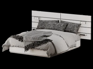 노르들리 침대 3D 모델