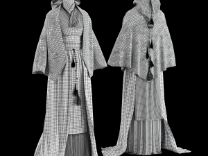 Japanese clothes 3D Model