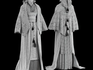 Japanese clothes 3D Model