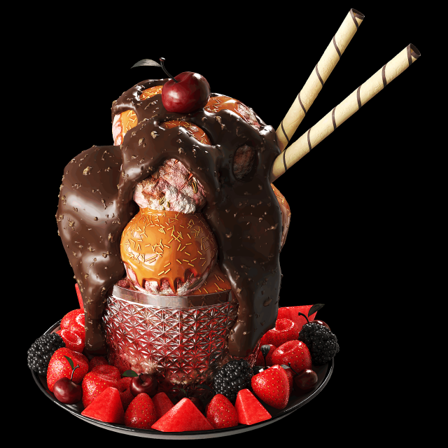 Icecream 3D Модель .c4d .max .obj .3ds .fbx .stl .blend 