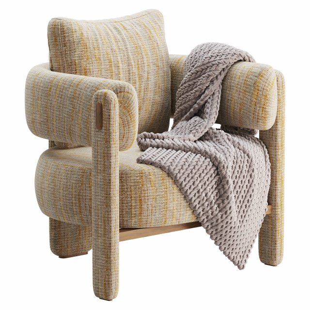 Choux Armchair Model 3D .c4d .max .obj .3ds .fbx .stl .blend 