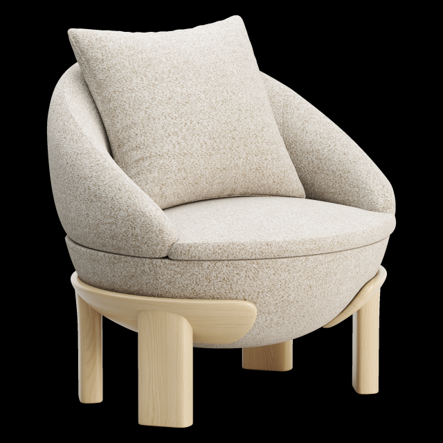 TAMBOUR ARMCHAIR 3D-Modell .c4d .max .obj .3ds .fbx .stl .blend 