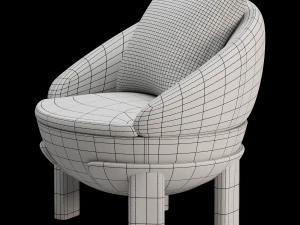 TAMBOUR ARMCHAIR 3D Model