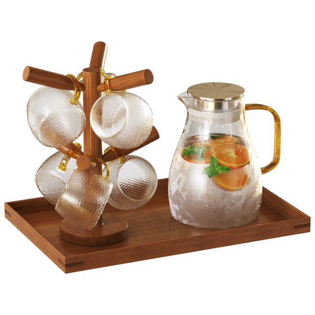 Orange water decor Modello 3D .c4d .max .obj .3ds .fbx .stl .blend 