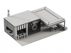Pizza Market 3D Model