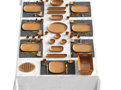 Poner la mesa Modelo 3D