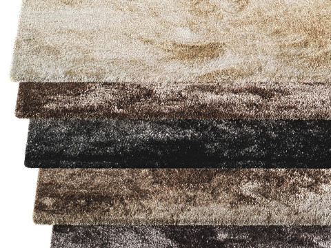 Shaggy rug Whisper Black Modelo 3D