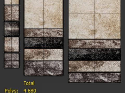 Shaggy rug Whisper Black Modelo 3D