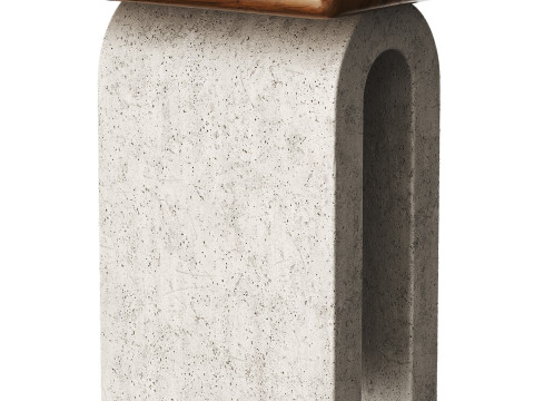 Aspen Sculptural Marble Table 3D Модель