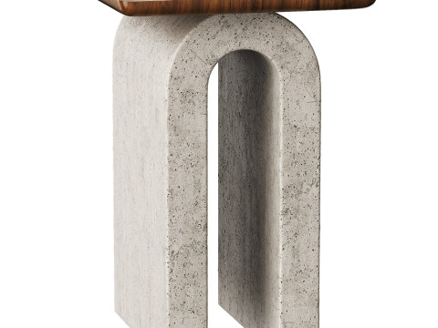Aspen Sculptural Marble Table 3D Modell