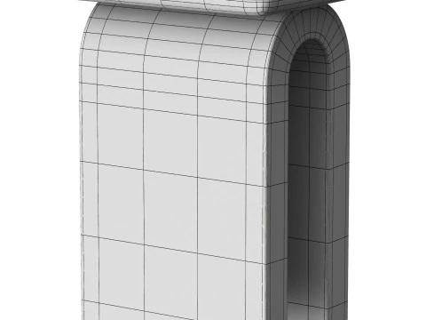 Aspen Sculptural Marble Table 3D Model