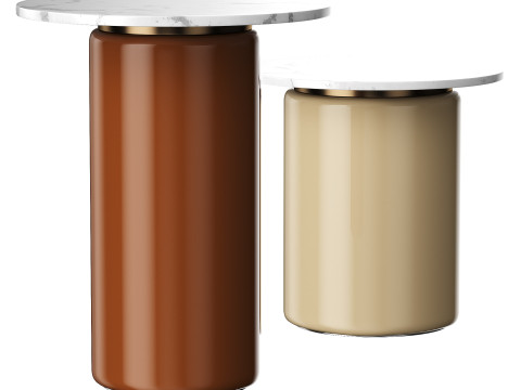 Tall Infinity Glass Side Table 3D Model