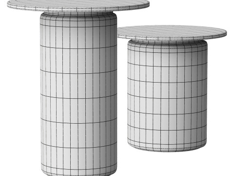 Tall Infinity Glass Side Table Modèle 3D
