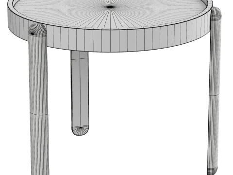 Trittico stackable table 3Dモデル