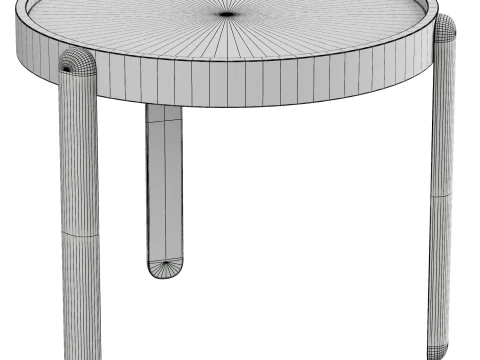 Trittico stackable table 3D Model
