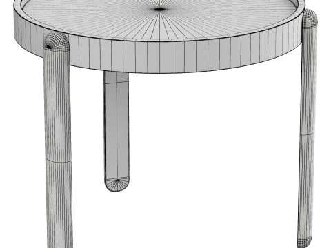 Trittico stackable table 3D Model