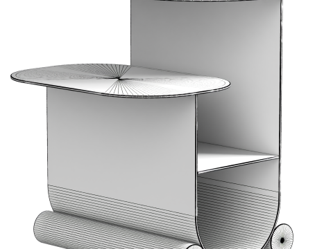 Modern auxiliary bedside table 3D 모델