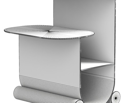 Modern auxiliary bedside table 3D 모델