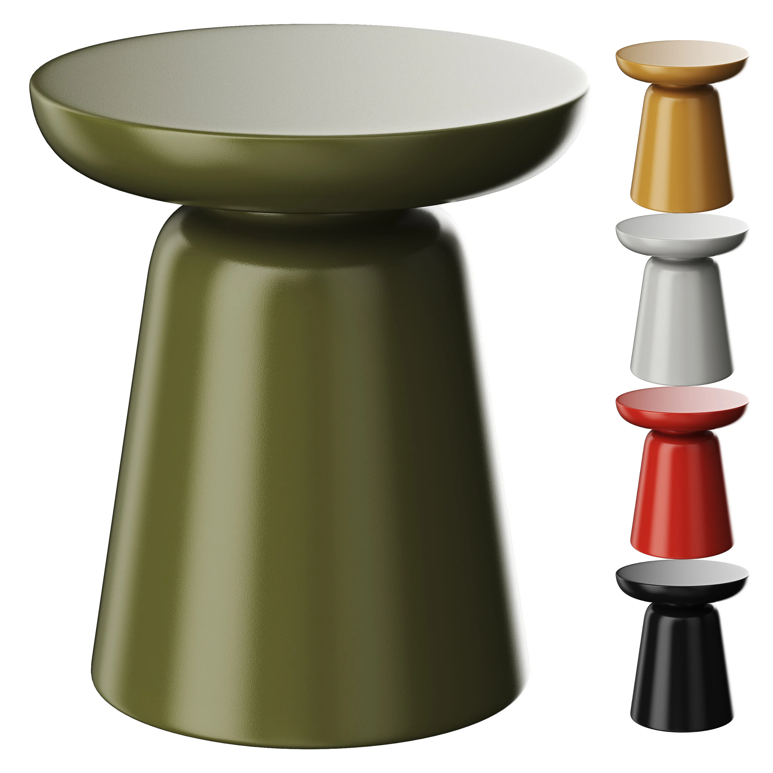Household plastic round tea table 3D Model .c4d .max .obj .3ds .fbx .stl .blend