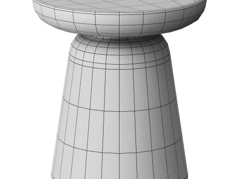 Household plastic round tea table 3D Model