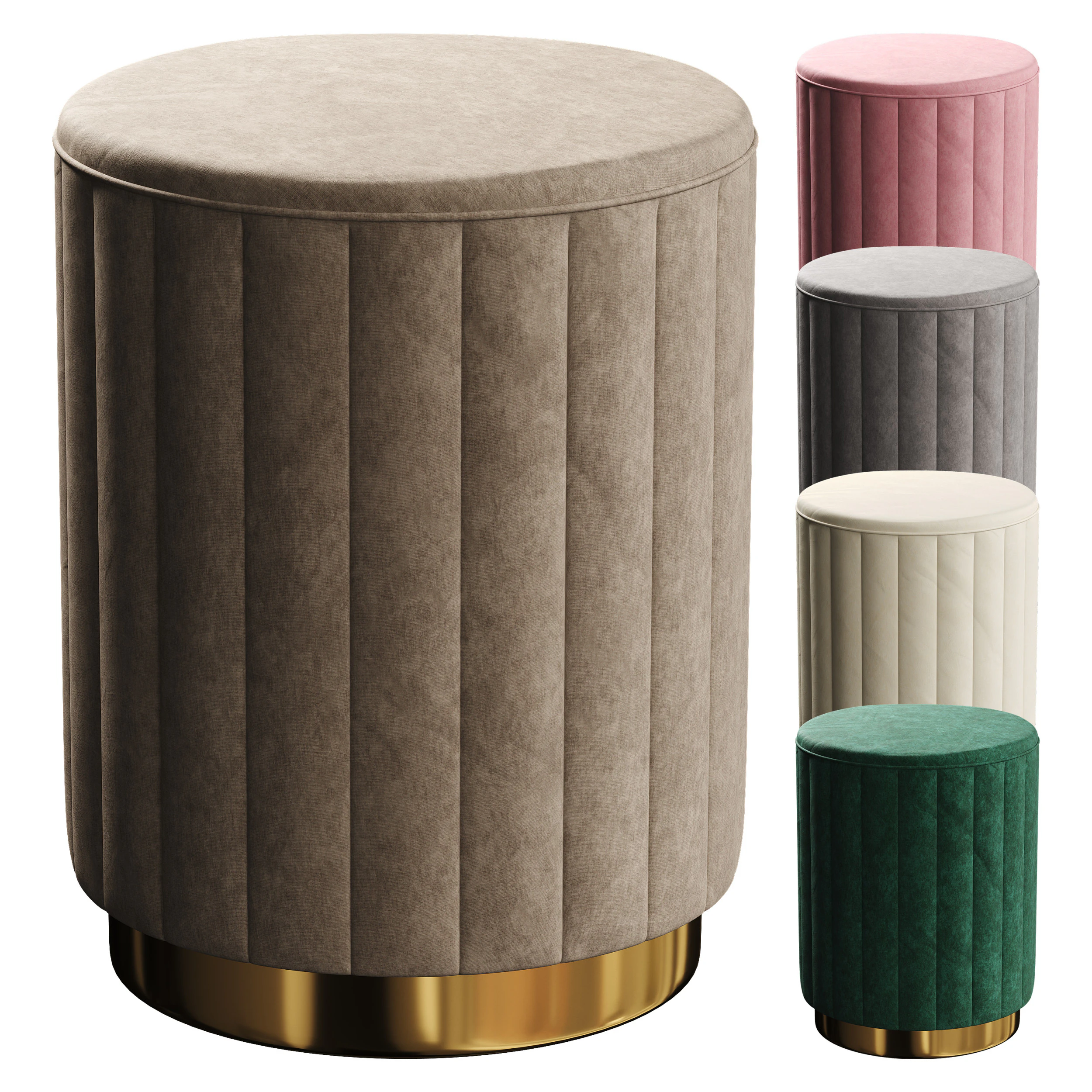 Lightweight luxury stools 3D Model .c4d .max .obj .3ds .fbx .stl .blend 