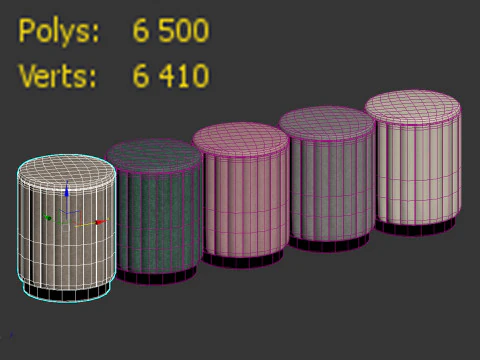 Lightweight luxury stools 3D Model
