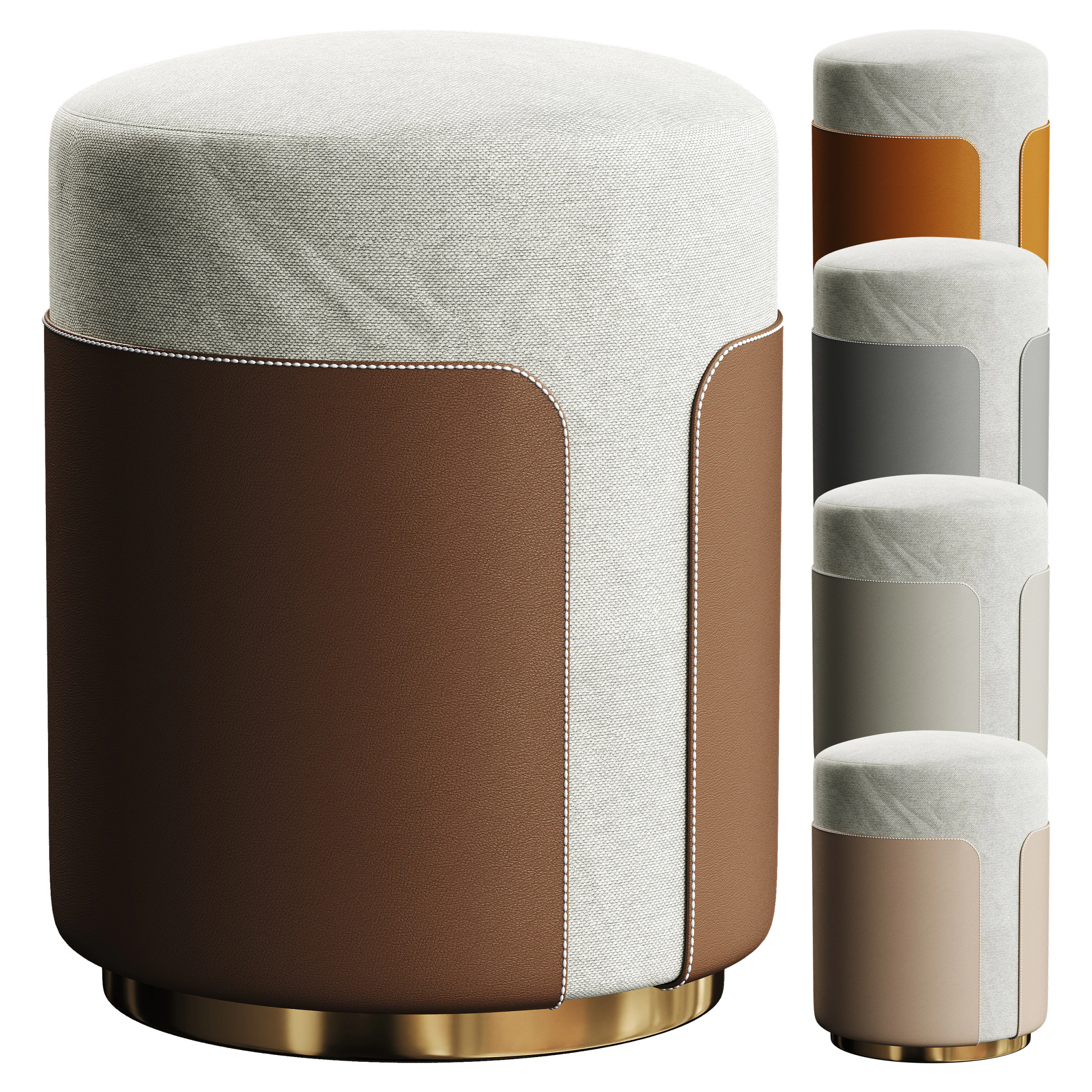 Sedia semplice in pelle Modello 3D .c4d .max .obj .3ds .fbx .stl .blend 