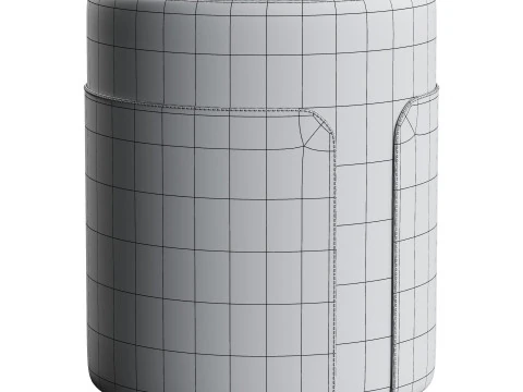 Sedia semplice in pelle Modello 3D