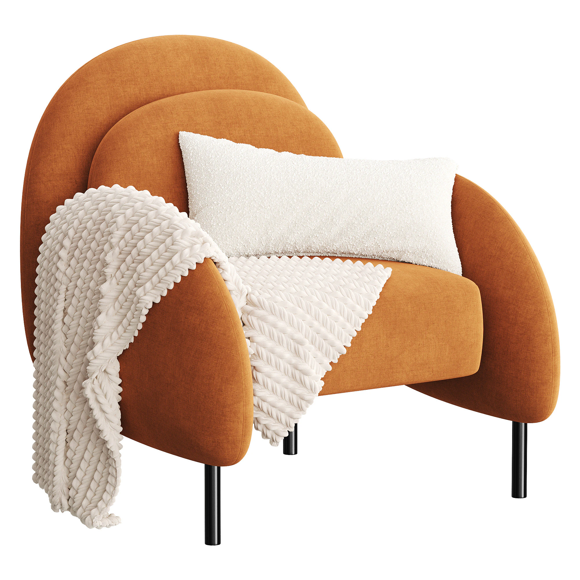 Chair Caldera Bucle Storm 3D Model .c4d .max .obj .3ds .fbx .stl .blend